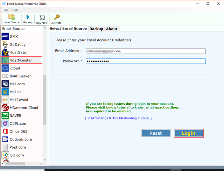 HostMonster Email Backup Tool Download HostMonster Emails Directly