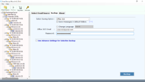 select-saving option on exchange to office 365 migration tool