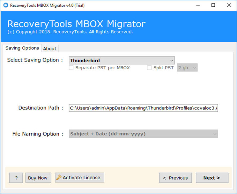 thunderbird email import